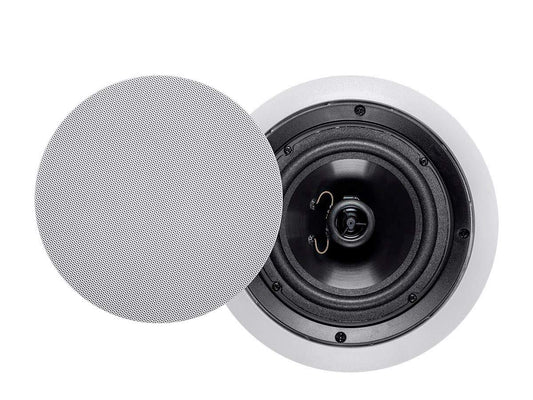 Mono Aria 2-Way Polypropylene Ceiling Speakers - 6.5 Inch (Pair) with Paintable Grille