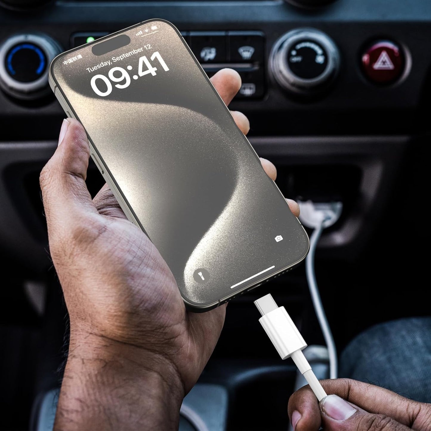 Cable USB C para Carga Rápida CarPlay - Compatible con iPhone 16/15 Plus/Pro/Pro Max, USB A a USB C, iPad USB C 10ª Generación/Air, Cable de Cargador de Coche de 3 Pies para Carga Estable y Rápida