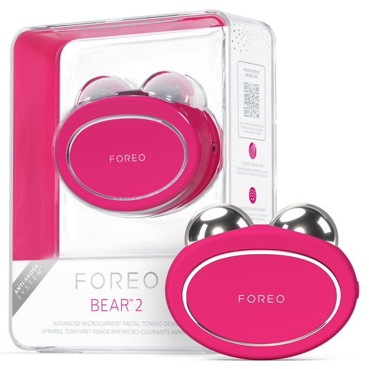 Masajeador Facial Eléctrico FOREO BEAR 2 Fuchsia con Microcorrientes y Radiofrecuencia para Belleza Reafirmante