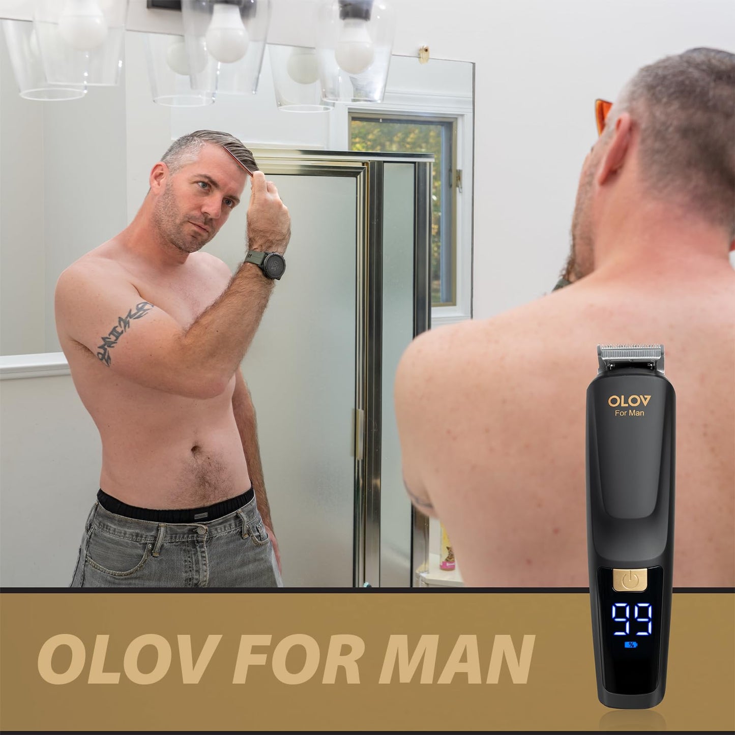Cortadora de barba, 20 piezas para hombre, kit de aseo y cortapelos para el cabello, maquinilla de afeitar eléctrica para hombre, adecuada para barba, cara, nariz, cortapelos y negro