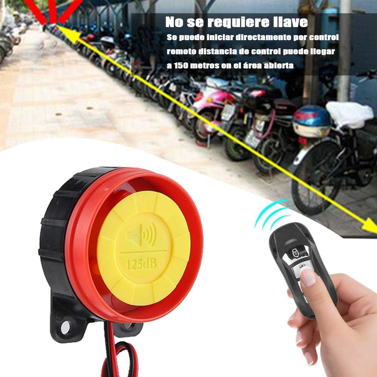 Alarma Universal BIRACO 12V Control Remoto Arranque para Auto y Moto