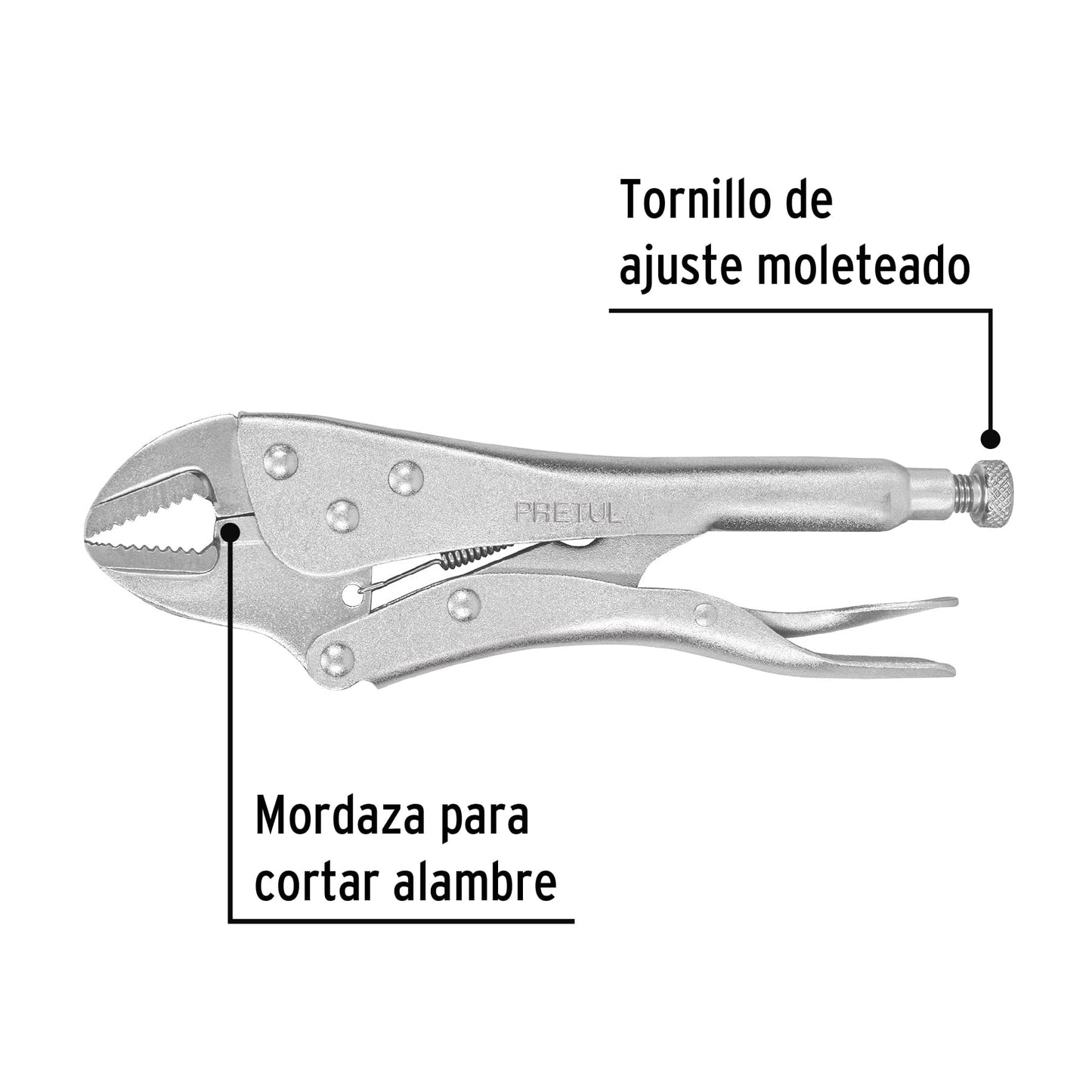 Pinza de Presión Pretul 10 Pulgadas Recta