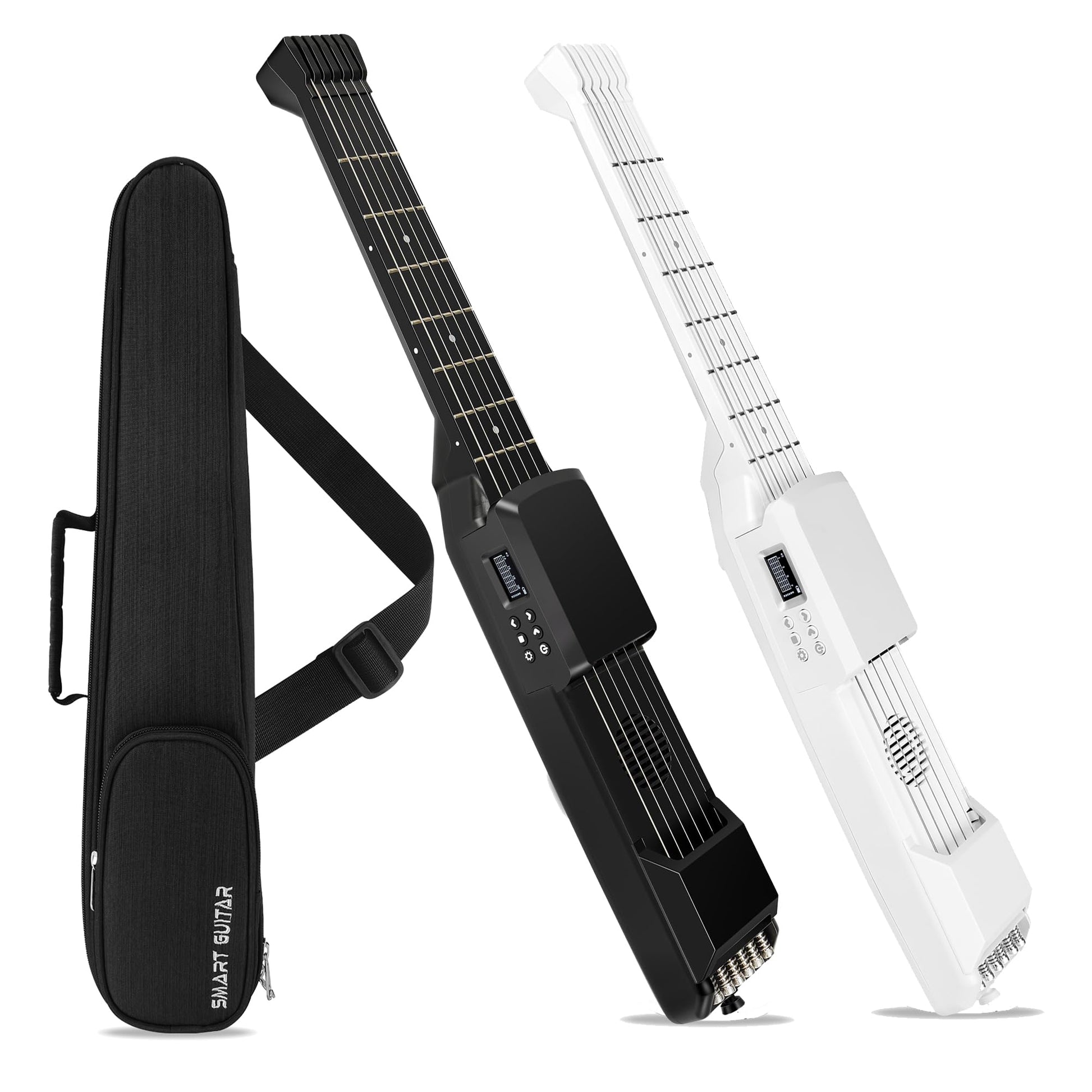 PEFEEL - Cuello de guitarra portátil para principiantes AI LCD (negro)