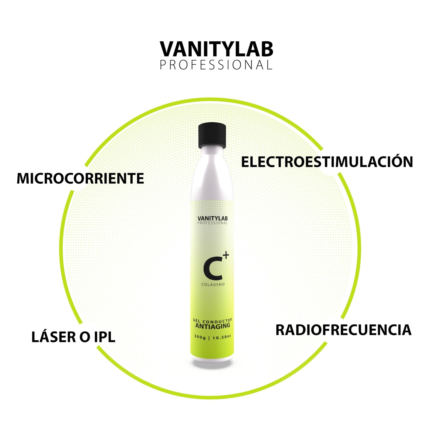 Gel Conductor Facial con Colágeno - Hidratante, Reafirmante y Antiedad - Ideal para Radiofrecuencia, Cavitación, Microcorriente y Ultrasonido - Sin Residuos - 300g (COLÁGENO)