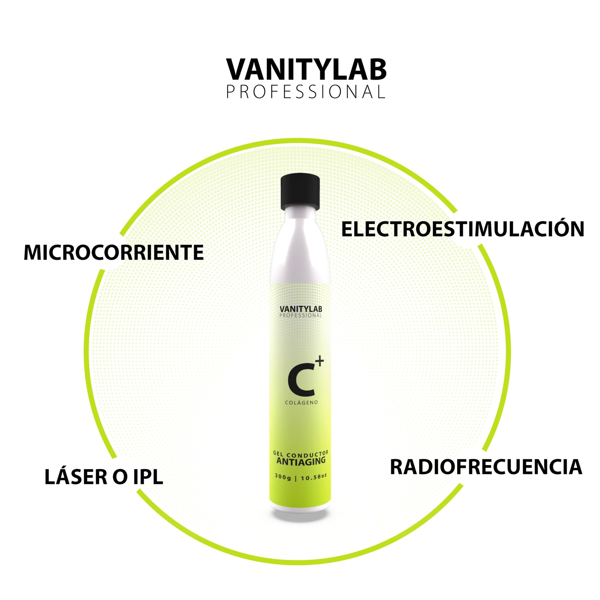 Gel Conductor Facial con Colágeno - Hidratante, Reafirmante y Antiedad - Ideal para Radiofrecuencia, Cavitación, Microcorriente y Ultrasonido - Sin Residuos - 300g (COLÁGENO)