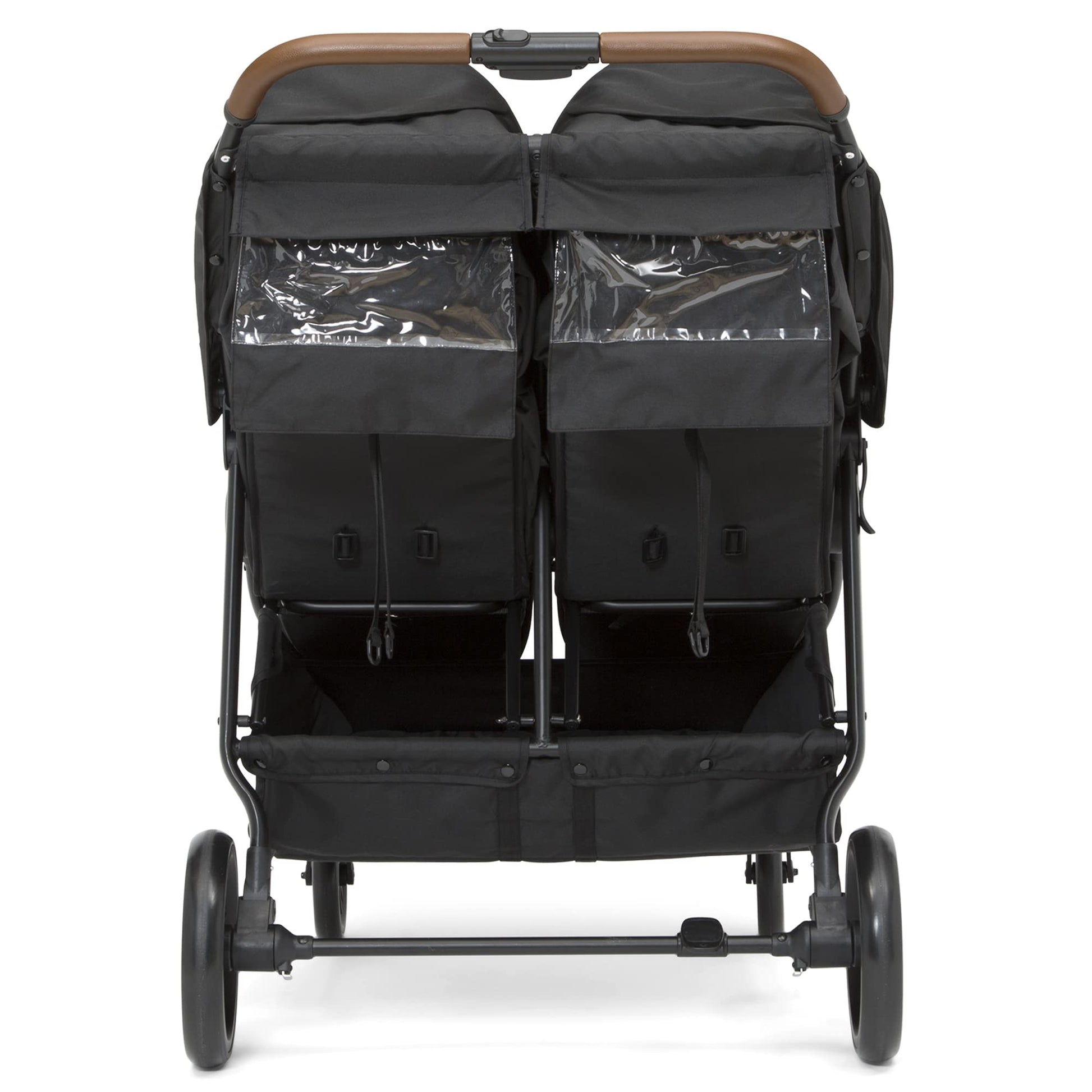 Delta - carriola doble Cruzer para niños, ligero lado a lado con asientos reclinables, toldos extensibles y plegado plano, color negro