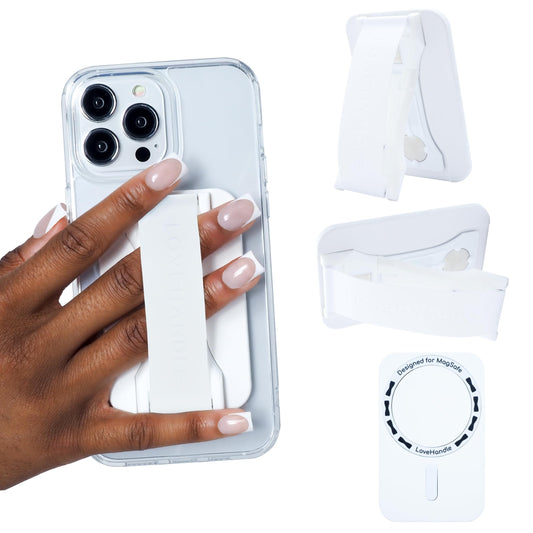 Soporte para Teléfono LOVEHANDLE PRO Silicona Blanca Compatible con MagSafe