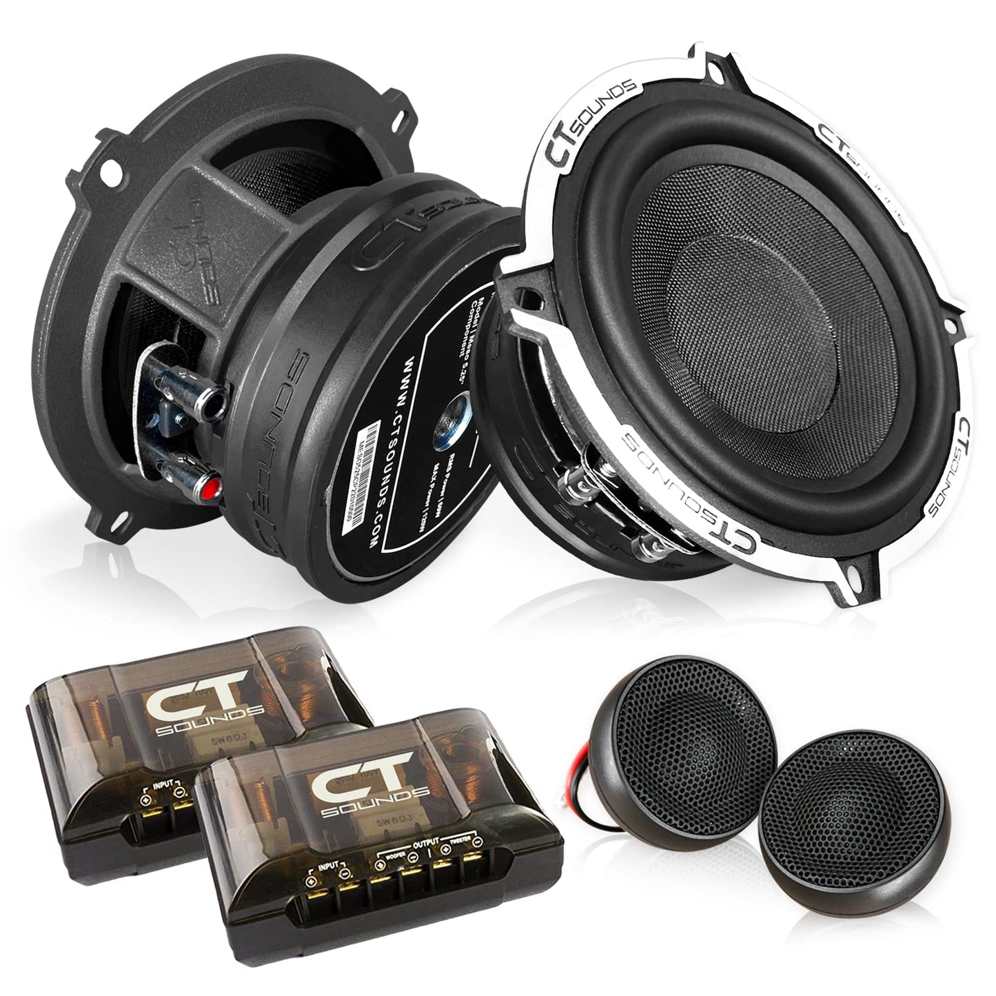 CT Sounds Meso - Juego de Altavoces de componentes Premium de 5.25 Pulgadas, 240 W