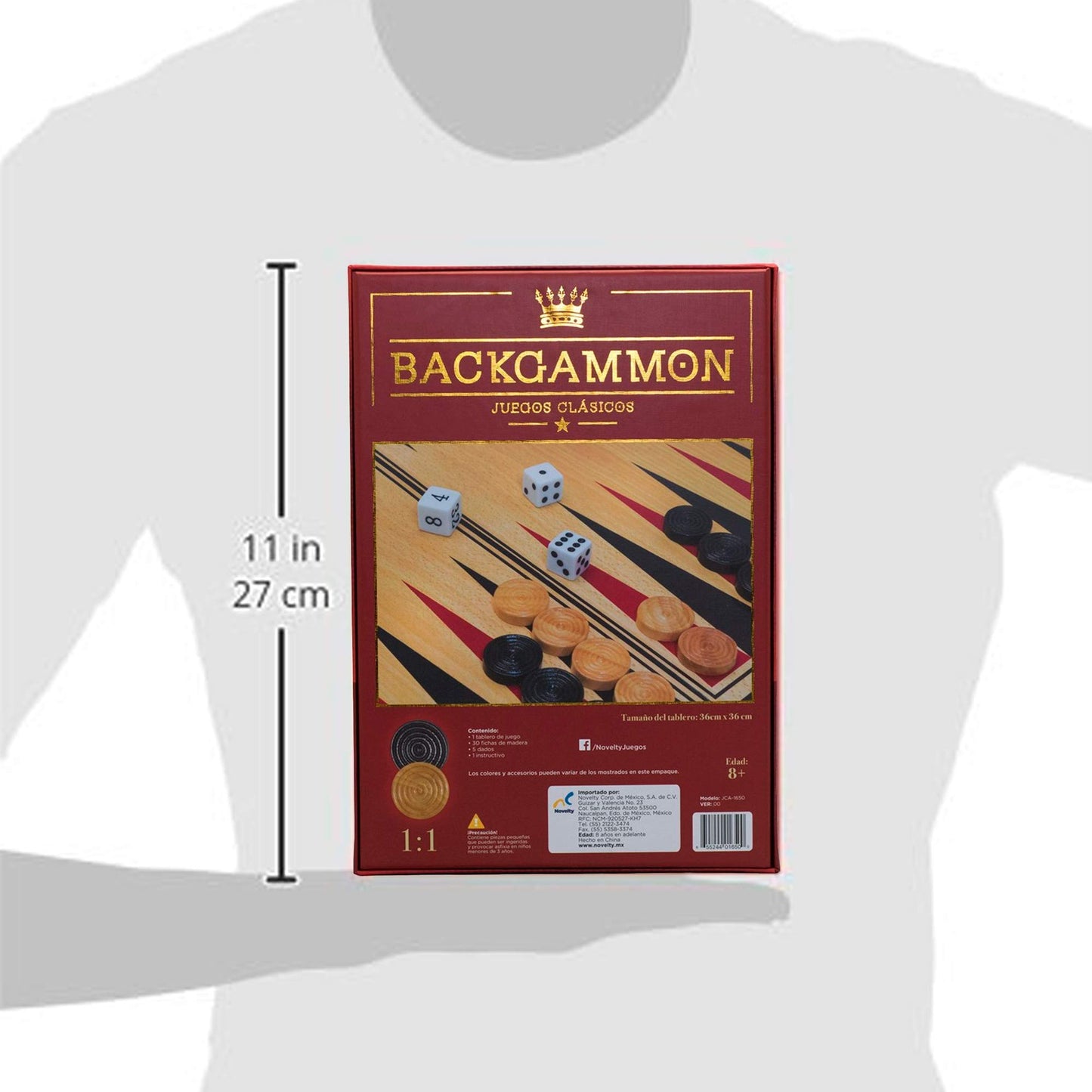 Juego de Estrategia Novelty Corp Backgammon Clásico para 2 Jugadores