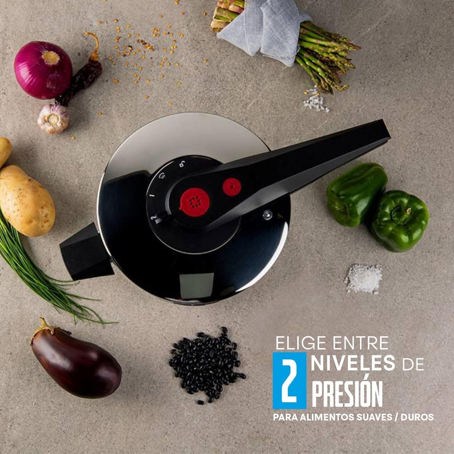 Olla Express Ekco Acero Inoxidable 7.6 Litros con 5 Sistemas de Seguridad