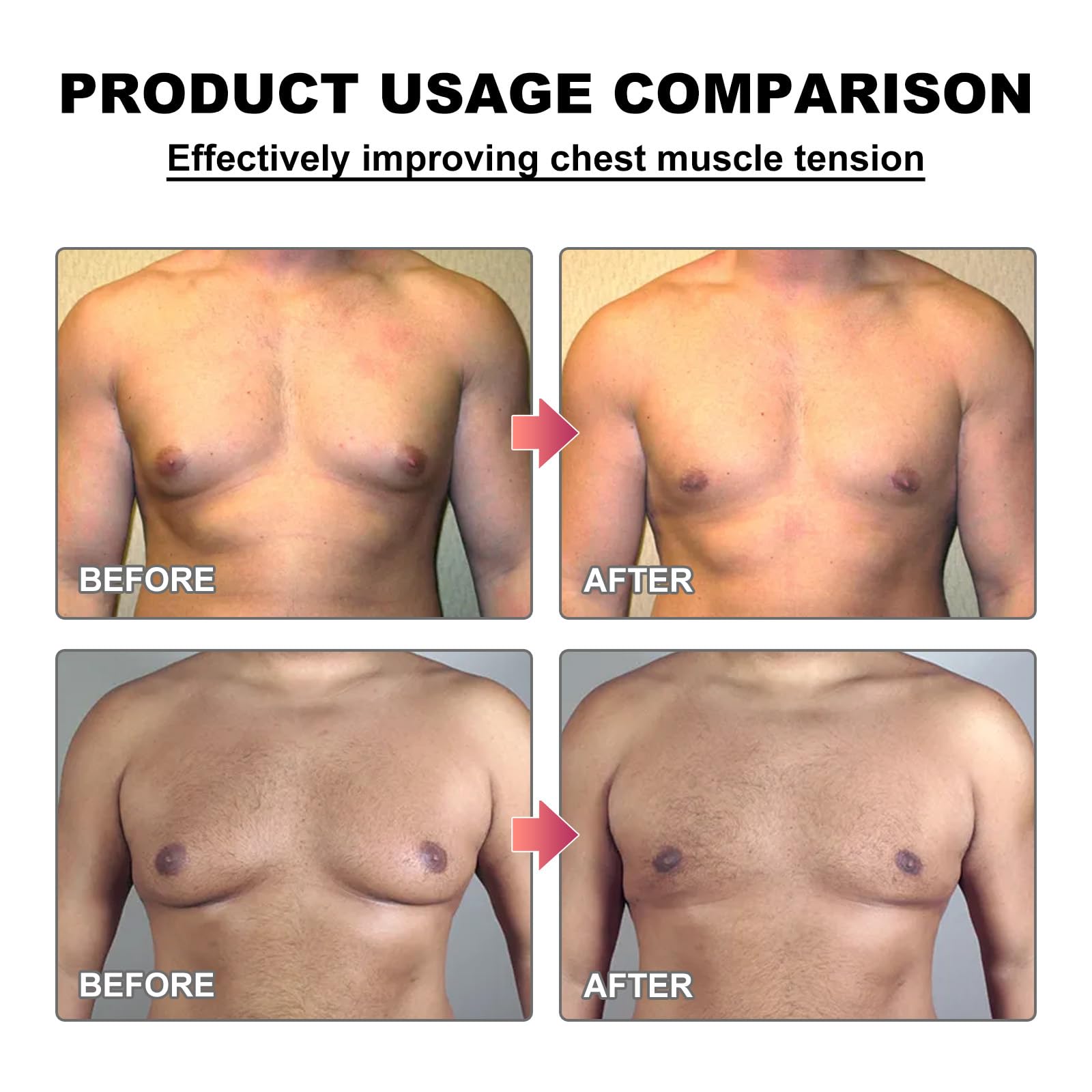 Pack de 4 Aceites para Reducir Ginecomastia, Fortalecer Músculos y Eliminar Tejido Mamario. Producto específico para hombres. Ideal para el cuidado personal. Ayuda a mejorar la apariencia física de forma natural.