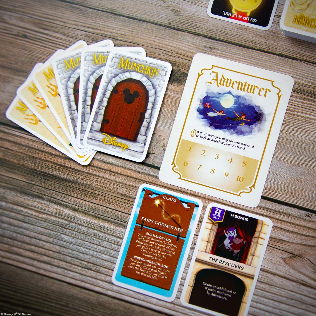 Juego de Cartas USAOPOLY Munchkin Disney con Personajes y Villanos