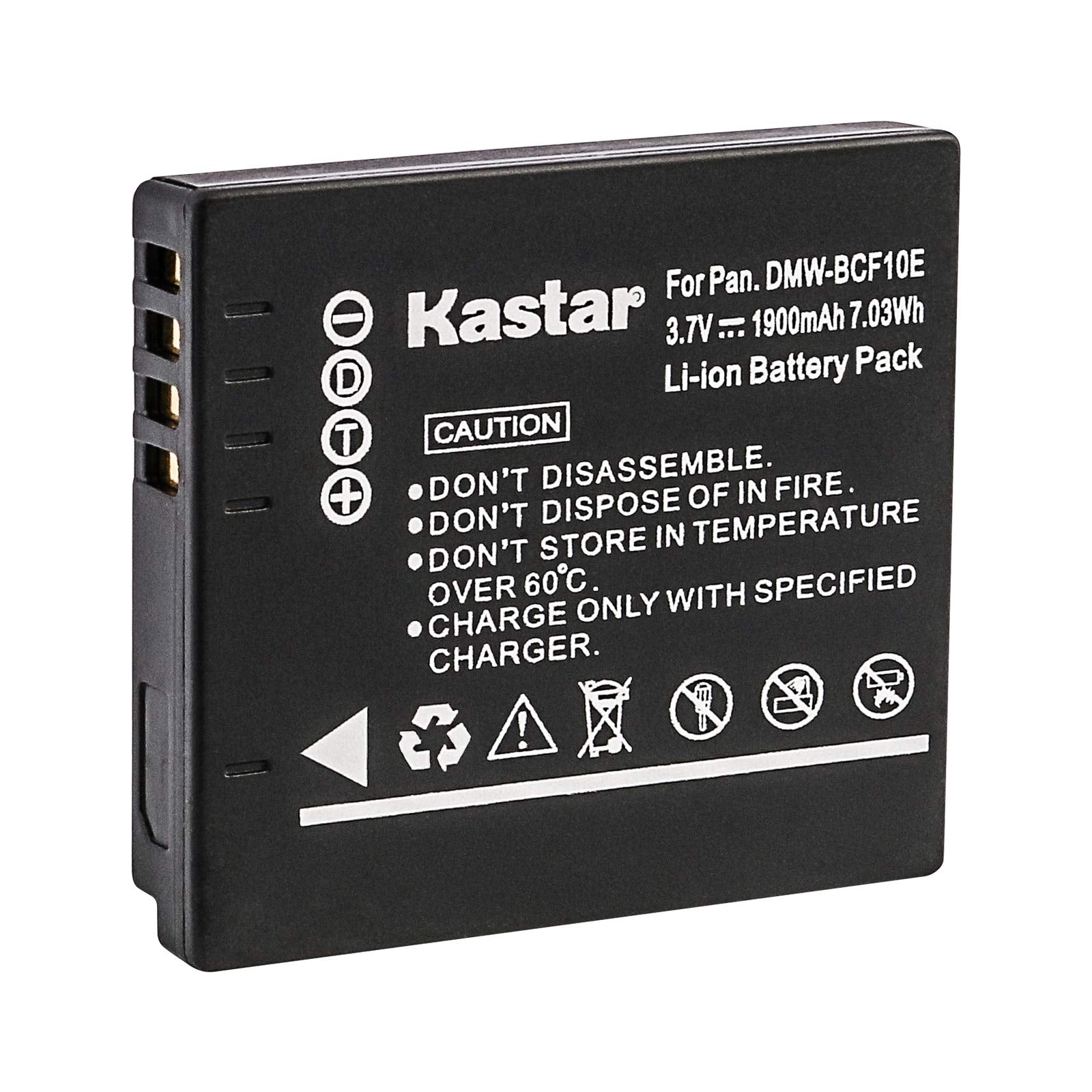 Kastar - Batería para Panasonic DMW-BCF10 DMW-BCF10PP A59 y Lumix DMC-FS12 FS15 FS25 FS4 FS42 FS6 FS7 FX40 FX48 FX500 FX550 FX580 F2 F3 FH1 FH20 FH22 FH3 FT3 FT4 FX68 FX700 FX75 TS1 TS2 TS3 TS4