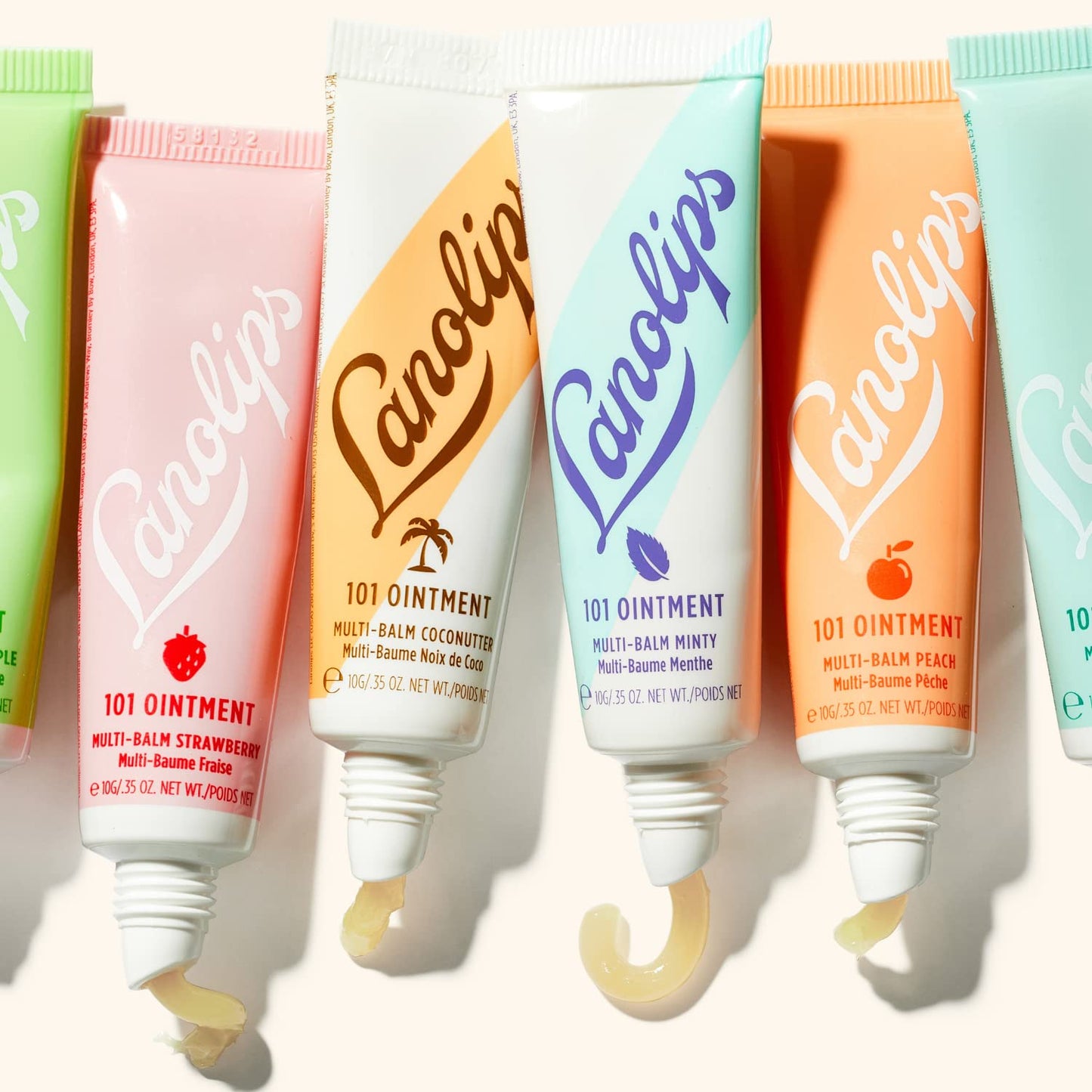 Lanolips 101 Ungüento multiusos Superbalm Fresa – Hidratante curativo natural con lanolina – Restaura + Reparación de labios agrietados, cutículas, codos + piel seca – Bálsamo sin fragancia (10 g)