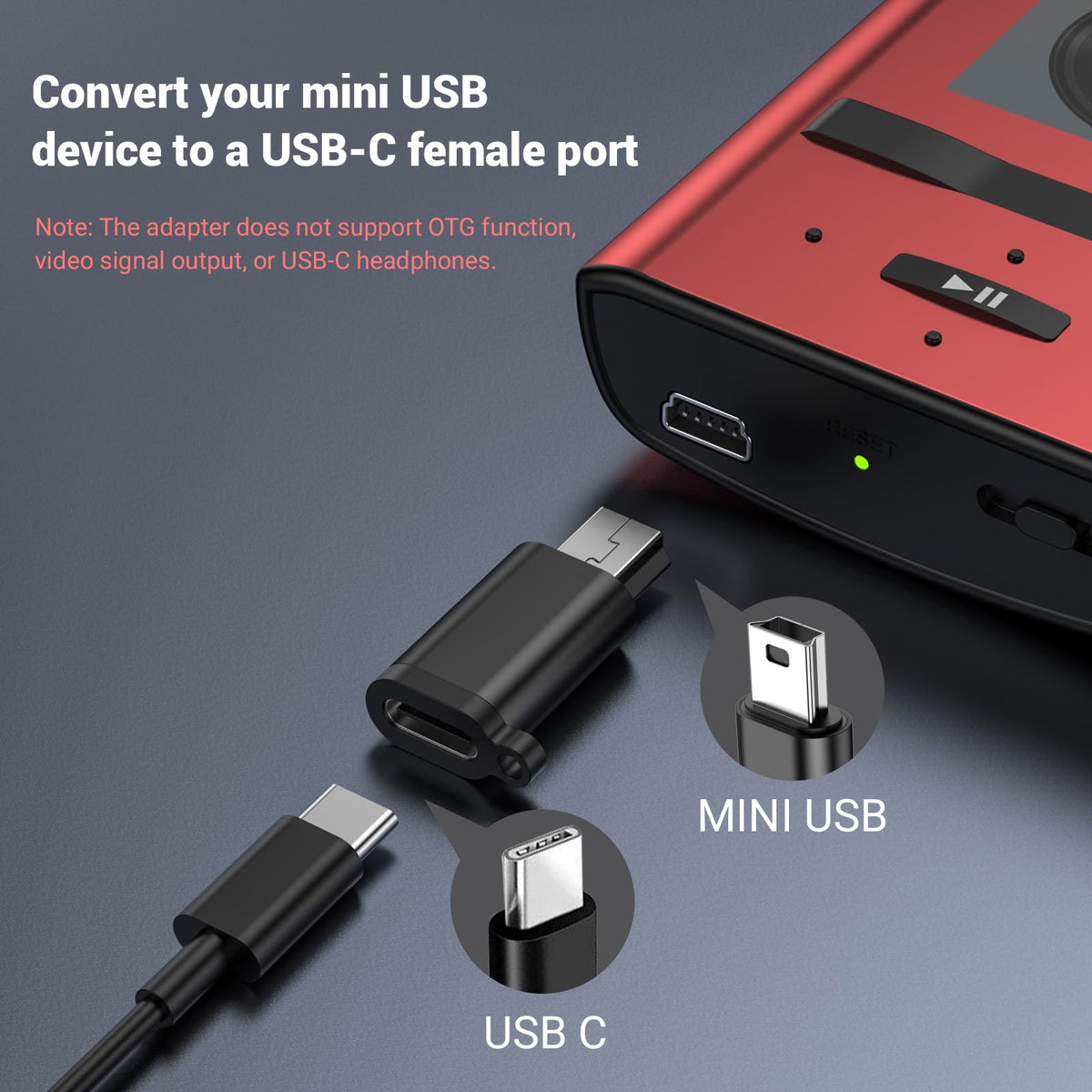Adaptadores USB y Micro USB Compatibles con Carga y Sincronización de Datos para GPS, Cámara Digital y Reproductor de MP3