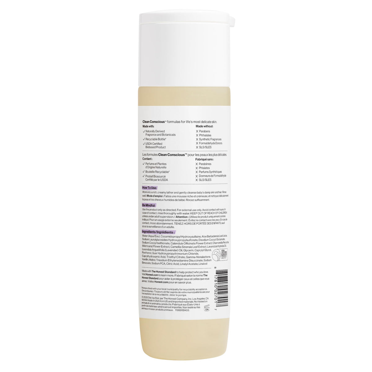 Honest Shampoo & Body Wash, Ultra Calming Dreamy Lavender, 10 Ounce