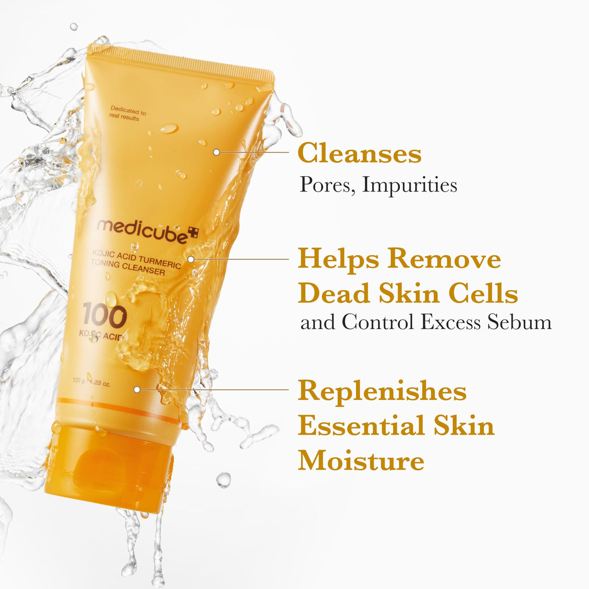 Limpiador de cúrcuma | Limpiador facial diario para equilibrar el tono y la textura desiguales | Niacinamida para piel de vidrio transparente | Cuidado de la piel coreano | 4.23 oz