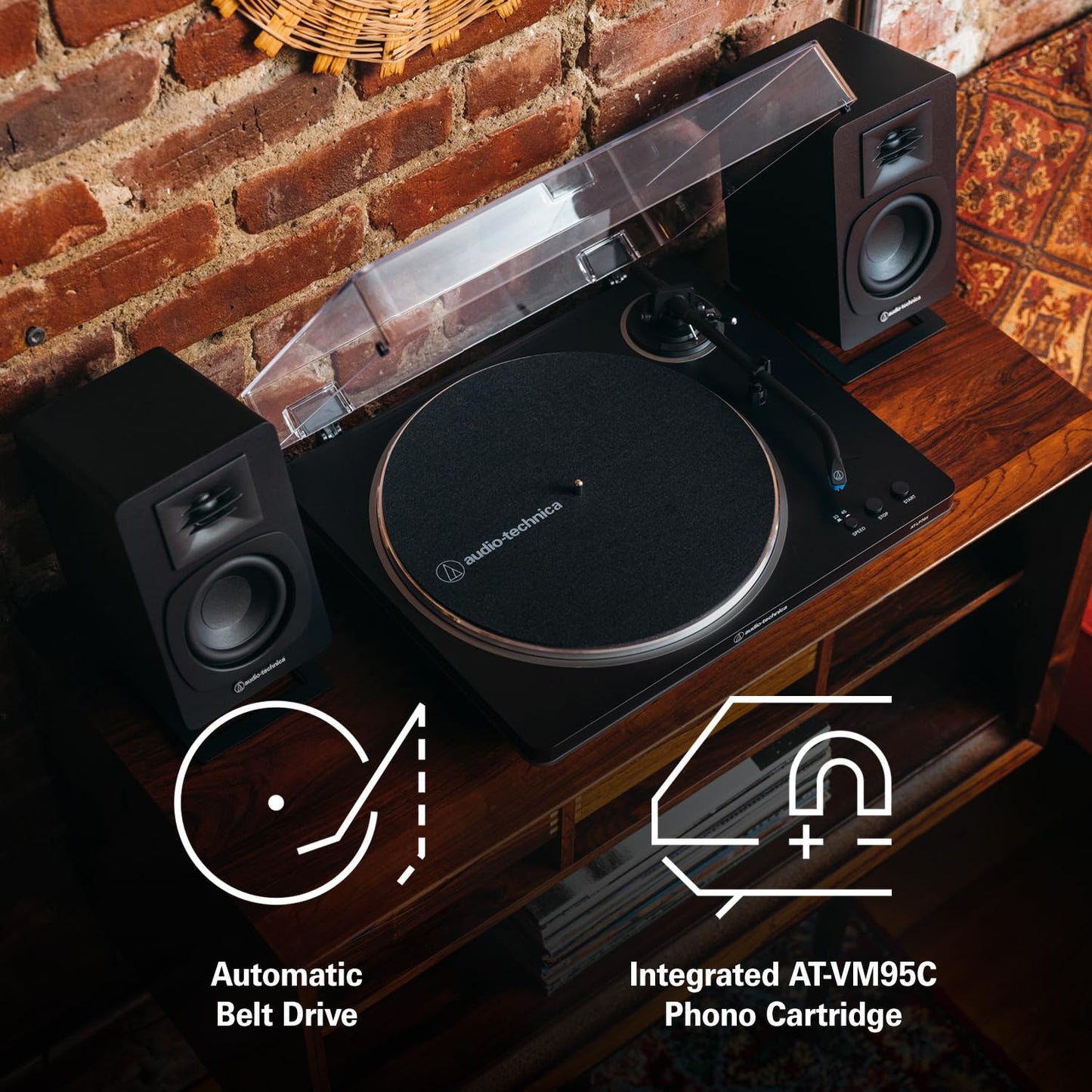 Audio-Technica AT-LP70X Tocadiscos automáticos (Negro/Bronce)