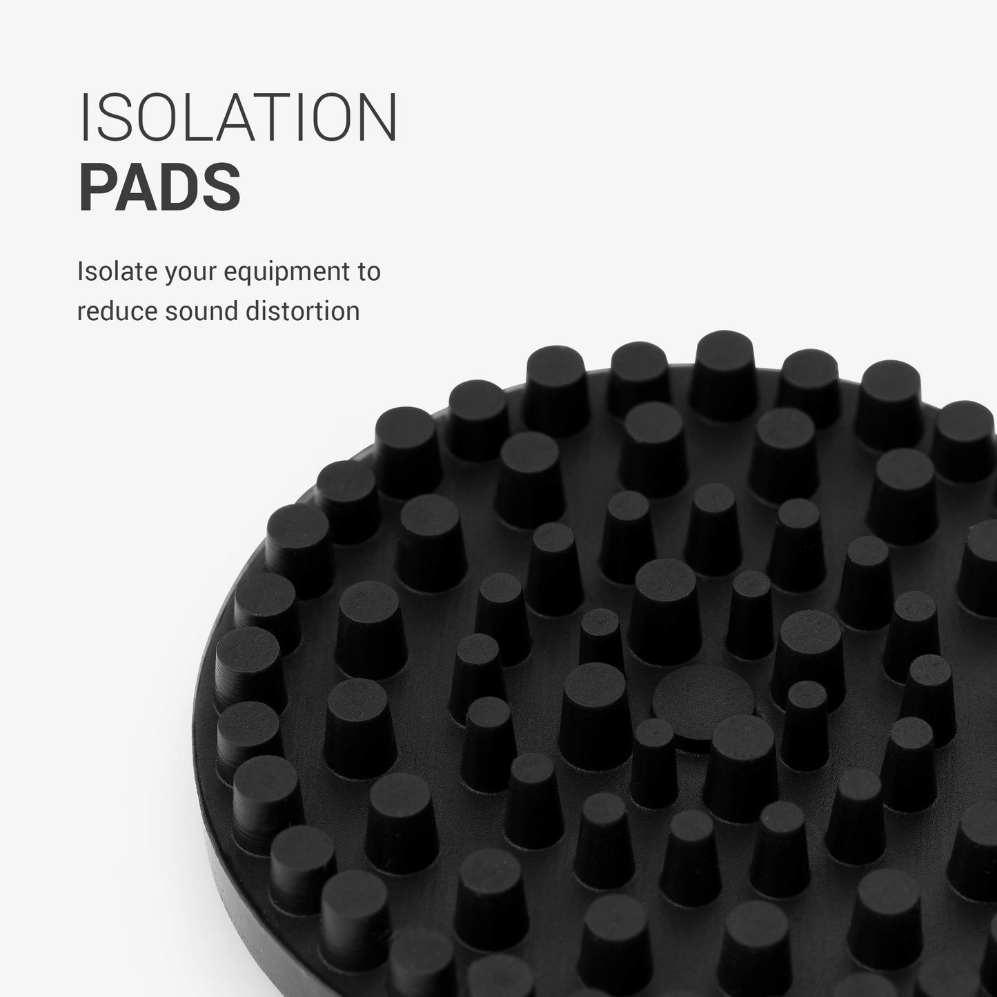 kwmobile Piezas de Amortiguador de Sonido - Kit de 4X Goma de Silicona antivibración para Altavoces Tocadiscos vinilos Equipo de Sonido Home Cinema