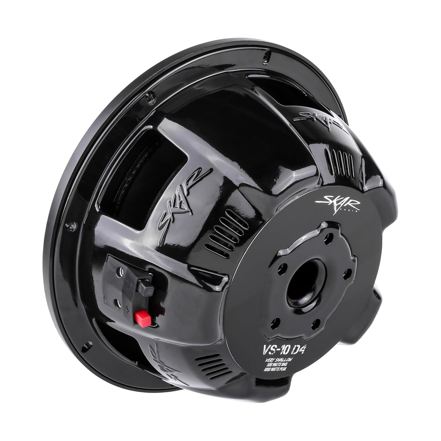 Skar Audio VS-10 D4 10 pulgadas 1000 W Potencia máxima Dual 4 Ohm Montaje poco profundo Subwoofer para coche
