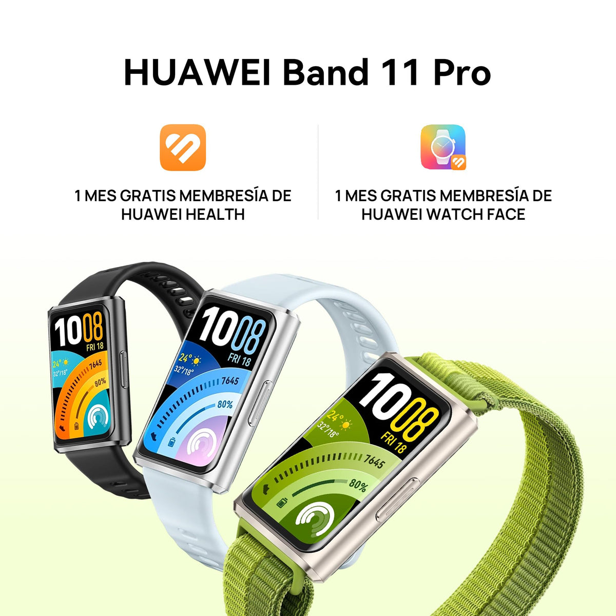 Smartwatch HUAWEI Band 11 Pro Verde con GPS y Caja de Aleación de Aluminio