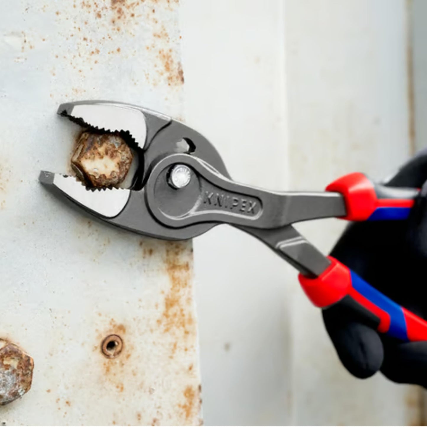 KNIPEX 82 02 250 TwinGrip - Alicates de agarre frontal y lateral con asas Comfort gris atramentado, 257 mm