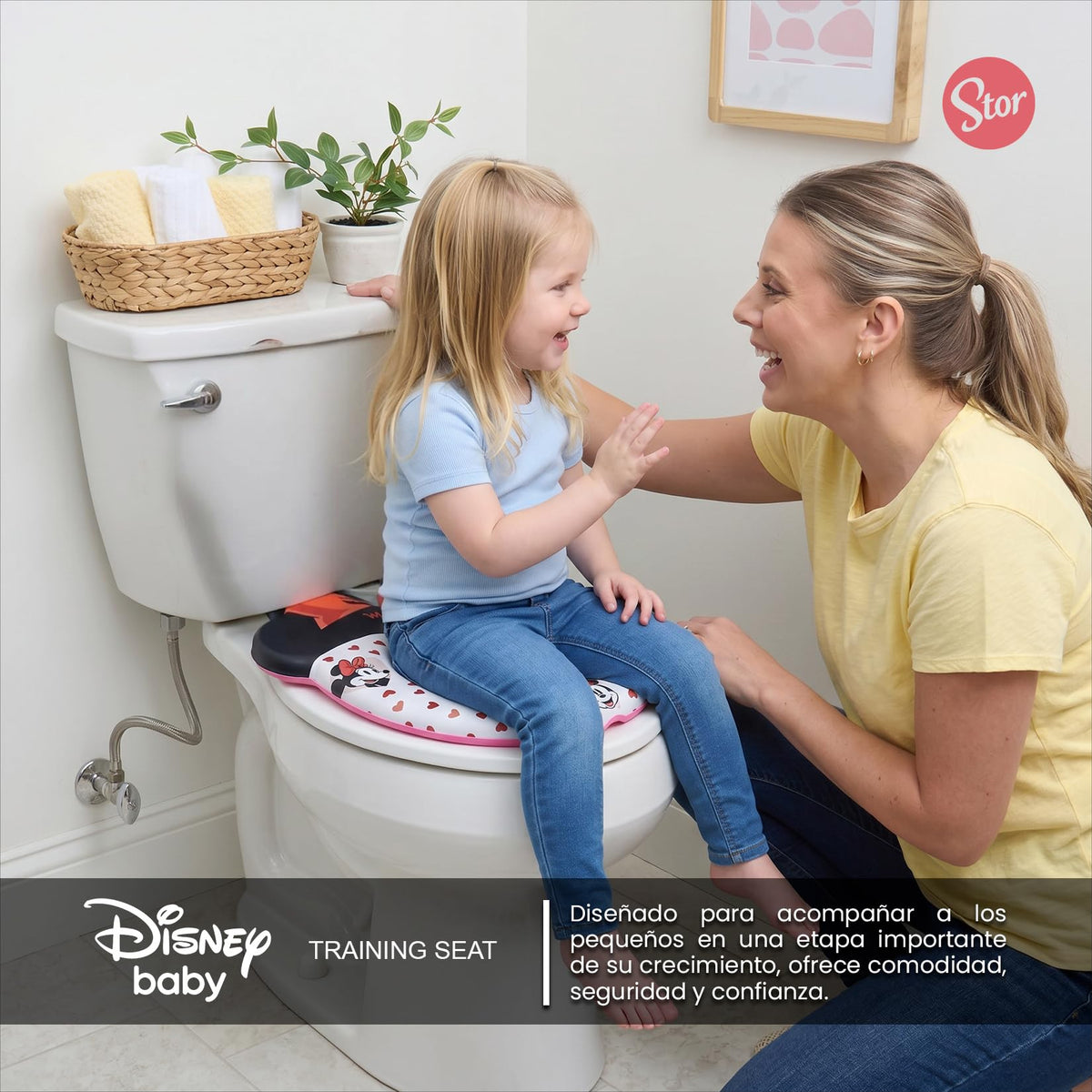 Reductor de Ba?o Infantil Minnie Mouse | Asiento Wc Entrenador | Producto Oficial |coj?n Suave | F?cil de Limpiar | Stor