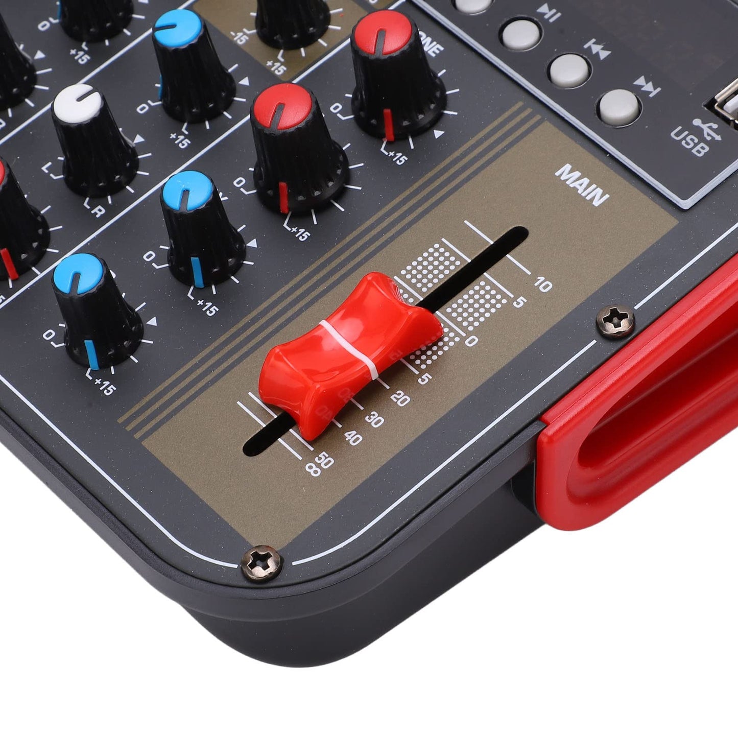 Consola Mezcladora Tgoon Negra con Control de Volumen Independiente para DJ