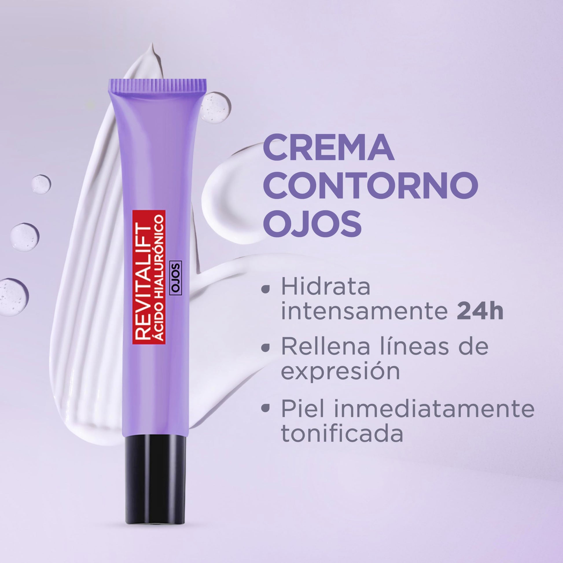 L'Oréal Paris Kit Serum Facial Revitalift Ácido Hialurónico, Crema de Ojos y UV Defender Anti-brillo