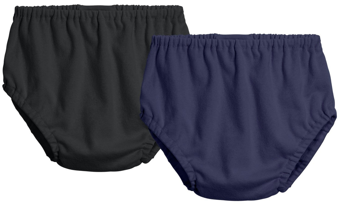 City Threads - Fundas para pañales de algodón para niñas y niños, fabricado en Estados Unidos, Negro/Azul marino, 4 Años
