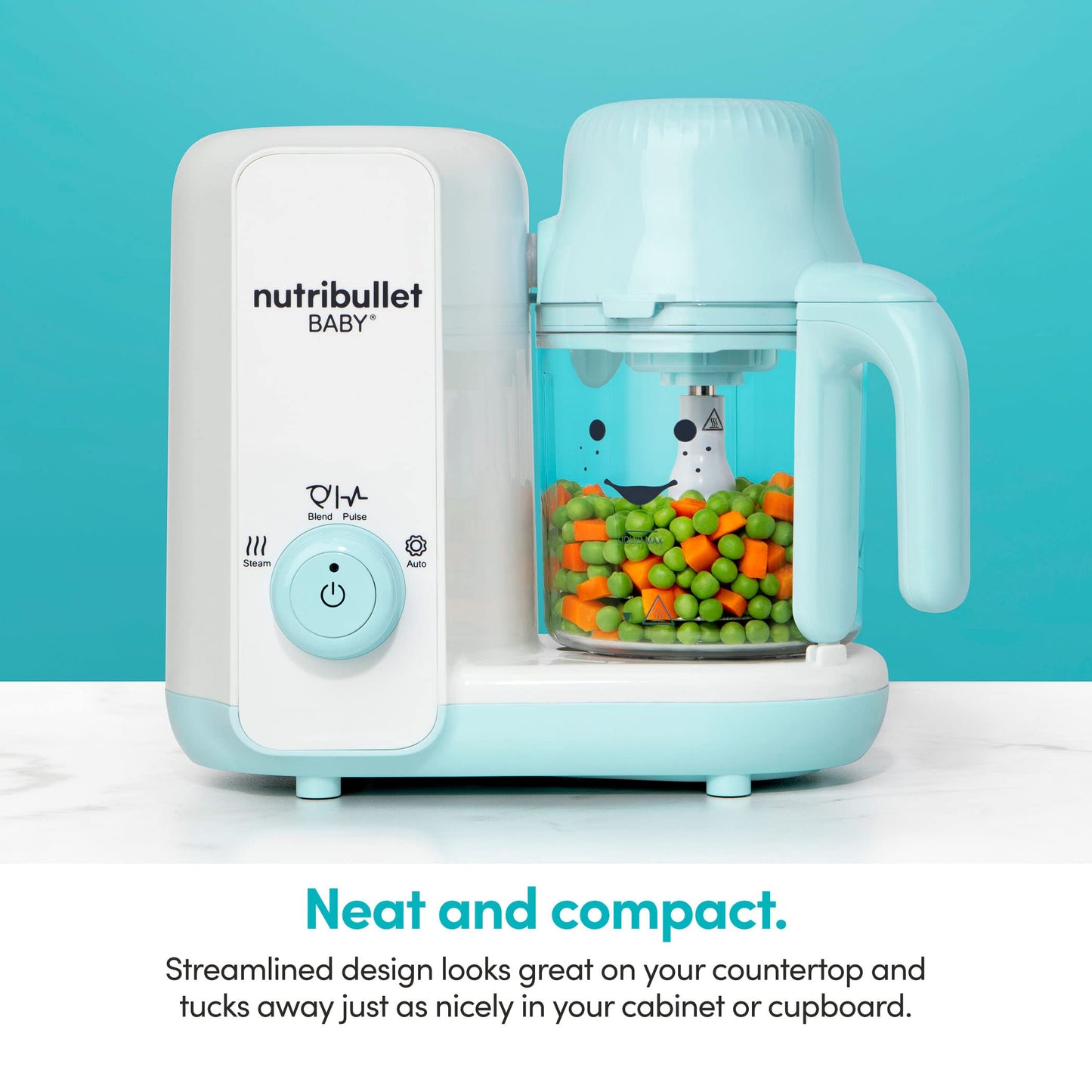 Procesador de Alimentos NutriBullet blanco azul Baby Steam + Blend