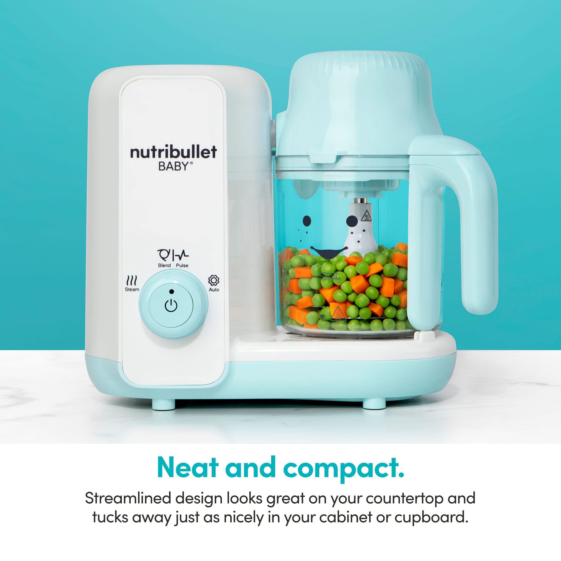 Procesador de Alimentos NutriBullet blanco azul Baby Steam + Blend