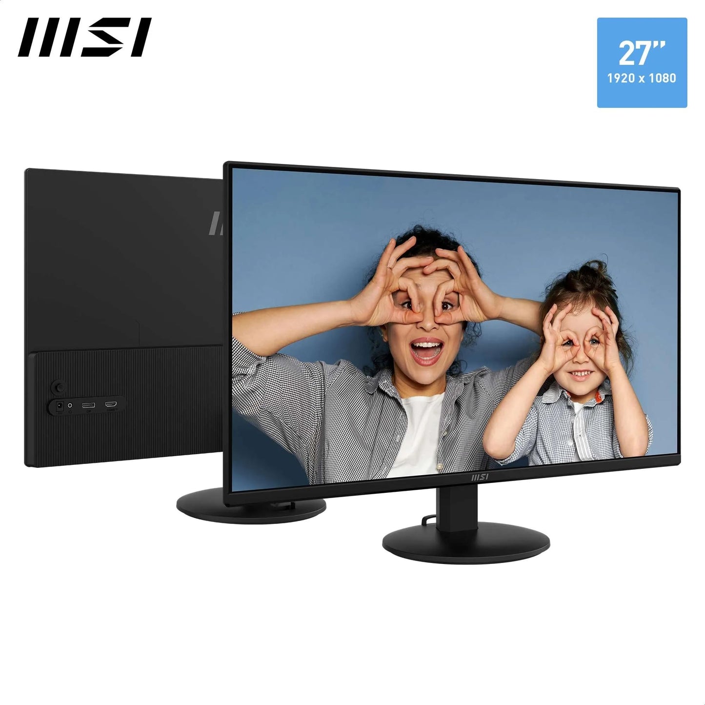 MSI PRO MP272L Monitor de oficina FHD de 27 pulgadas, panel IPS de 1920 x 1080, sin marco de 4 lados, frecuencia de actualización de 100 Hz, pantalla amigable con los ojos, inclinación ajustable, HDMI