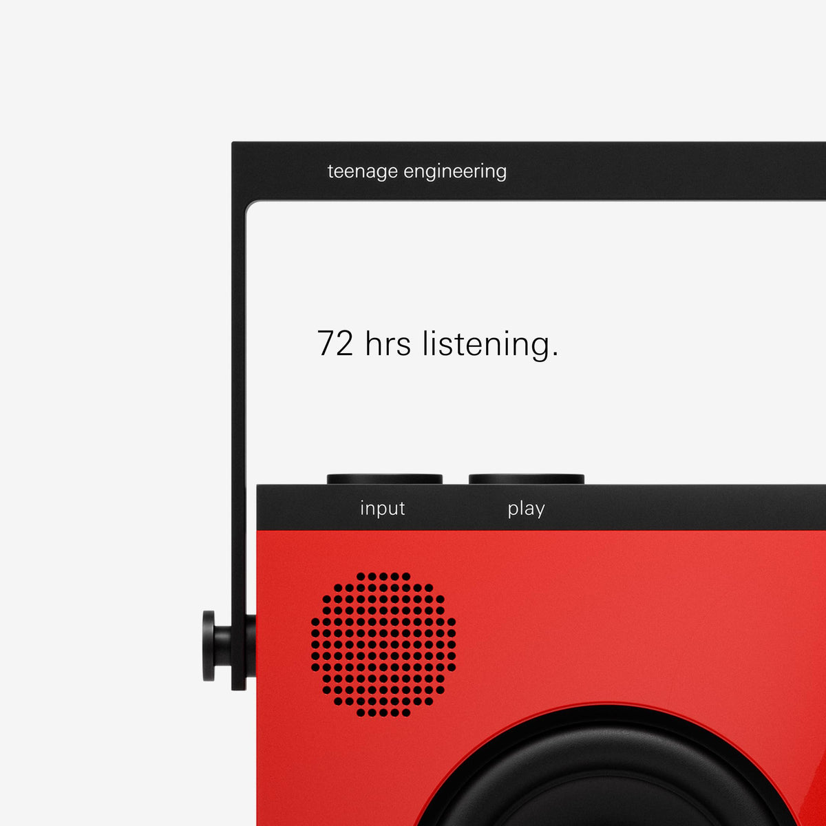 Altavoz Estéreo Inalámbrico Bluetooth Teenage Engineering Rojo con Radio FM y Batería Recargable de Larga Duración