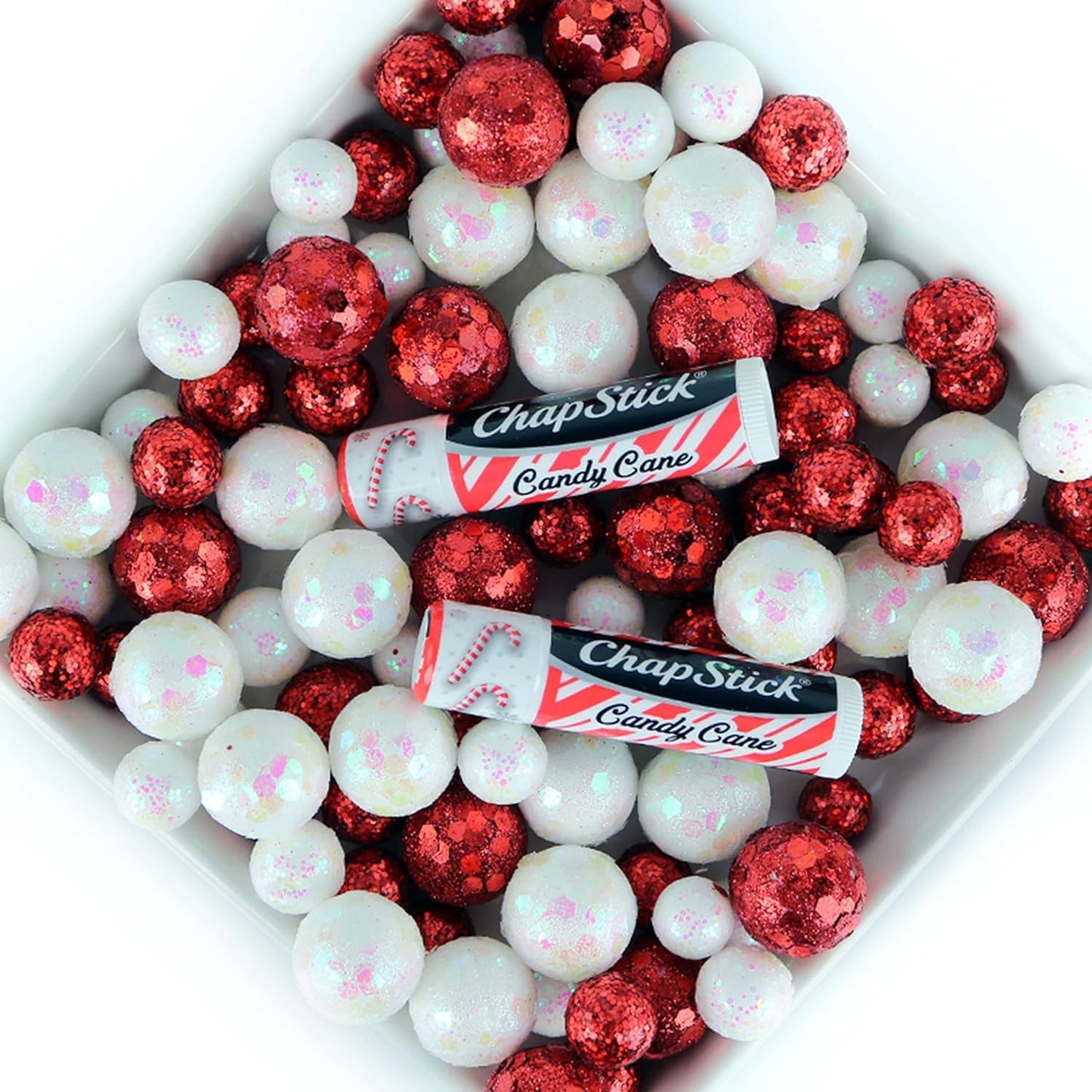 Chapstick (Candy Cane Flavor, 0.15 Oz, 3 Sticks) Lip Balm Tube, skin Protectant, Lip Care