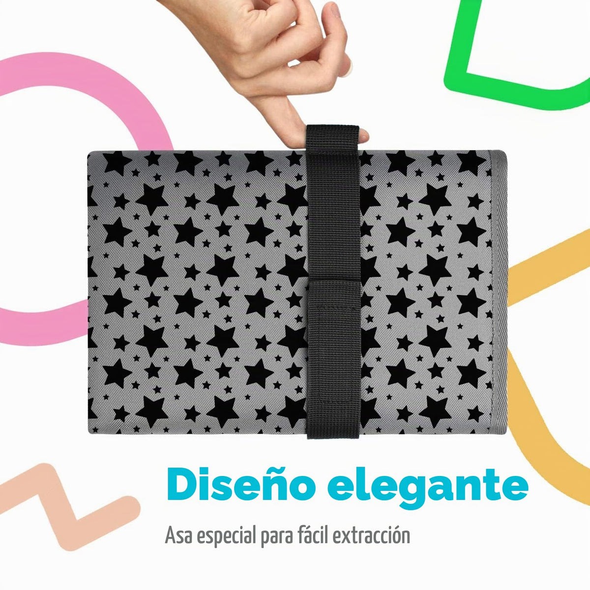 Toolik - Cambiador de pañales para bebé, extragrande (69.85 x 50.04 cm), alfombrilla impermeable para paseos de carriola o bolsa de pañales, se adapta a recién nacidos y niños pequeños para