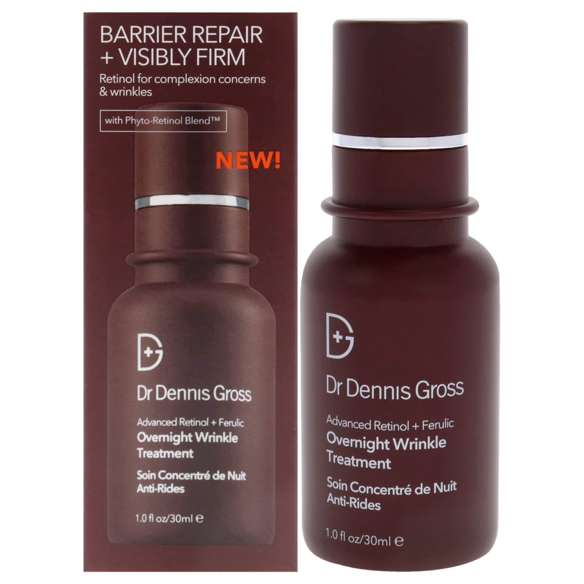Dr. Dennis Gross Ferulic Plus Retinol Wrinkle Recovery Overnight Serum Unisex Serum 1 oz