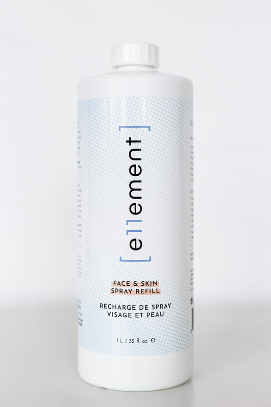 e11ement - Ácido hipocloroso todo natural para la cara y la piel - Seguro para todo tipo de piel, incluyendo piel propensa al acné - Alivia la piel seca irritada del eccema (recambio 1 L)