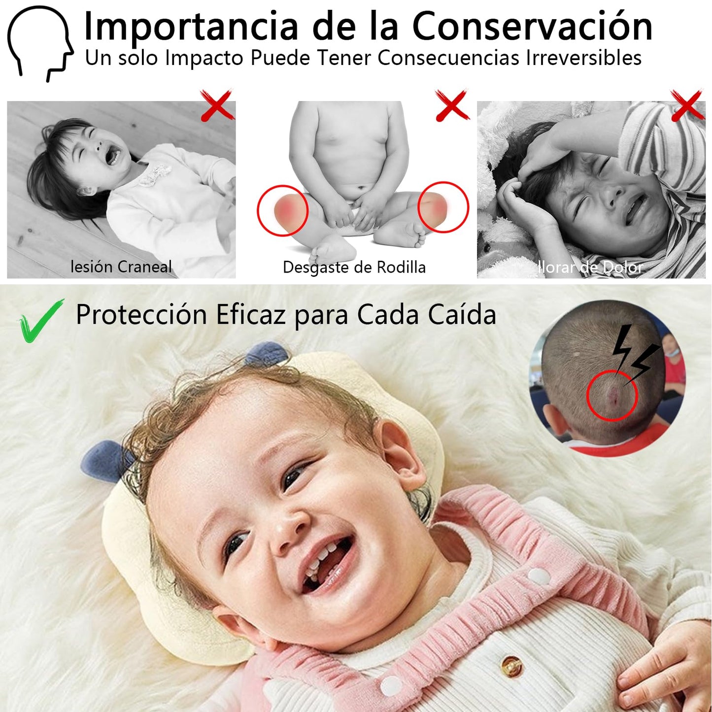 Mochila Protectora Elfo Rosa con Calcetines Antideslizantes y Rodilleras de Alta Elasticidad para Bebé