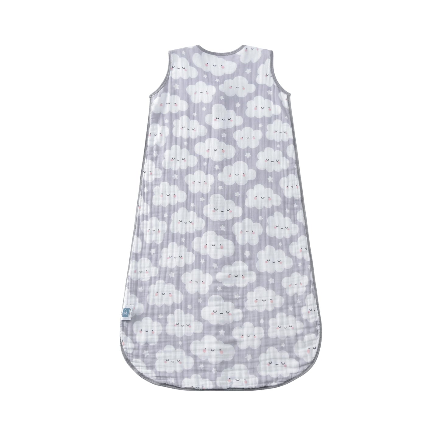TADO MUSLIN - Saco de dormir para bebé de 2 a 4 T, manta portátil para bebé, 100% algodón orgánico, 0.5 TOG, sacos de dormir para niños pequeños, cierre de 2 vías, 4 capas, 2T, 3T, 4T, nube