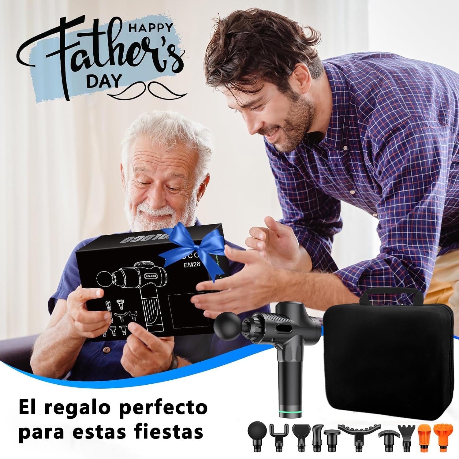 Pistola de Masaje Muscular,Masaje Eléctrico de Mano,30 Velocidades Ajustables，Masajeador Muscular de Tejido Profundo para Aliviar el Dolor,Masajeador de Espalda para Hombros,Cuello