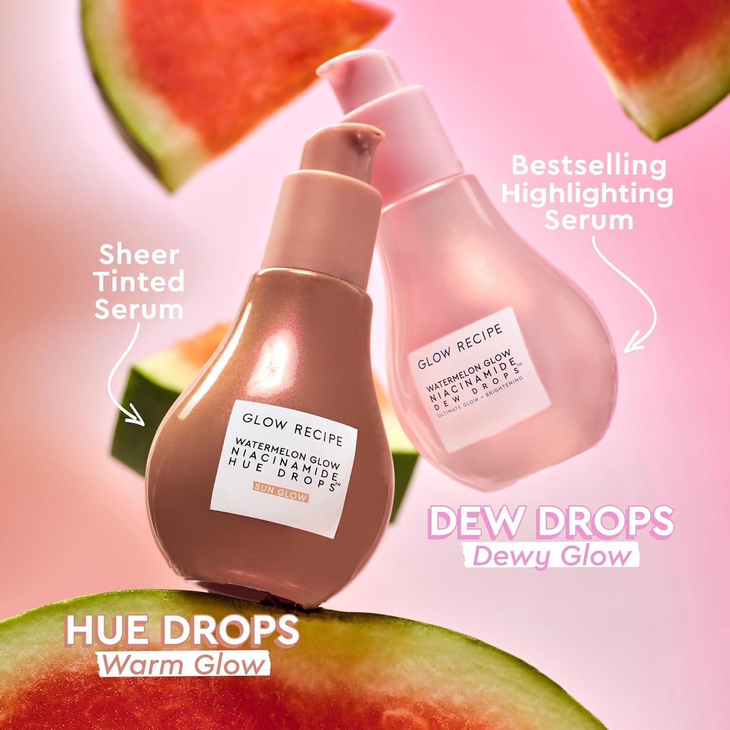 Glow Recipe | Watermelon Glow Niacinamide Dew Drops Serum | Gotas de Suero Iluminador | 40ml (1.35fl. oz)