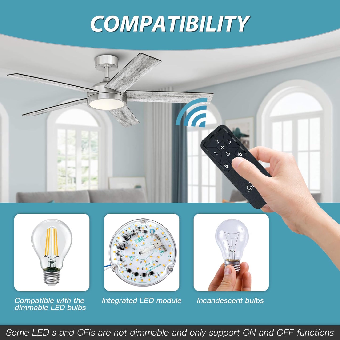 Kit Control Remoto Universal Ventilador Techo Harbor Breeze Hampton Bay Hunter con Regulador Luz de 3 Velocidades