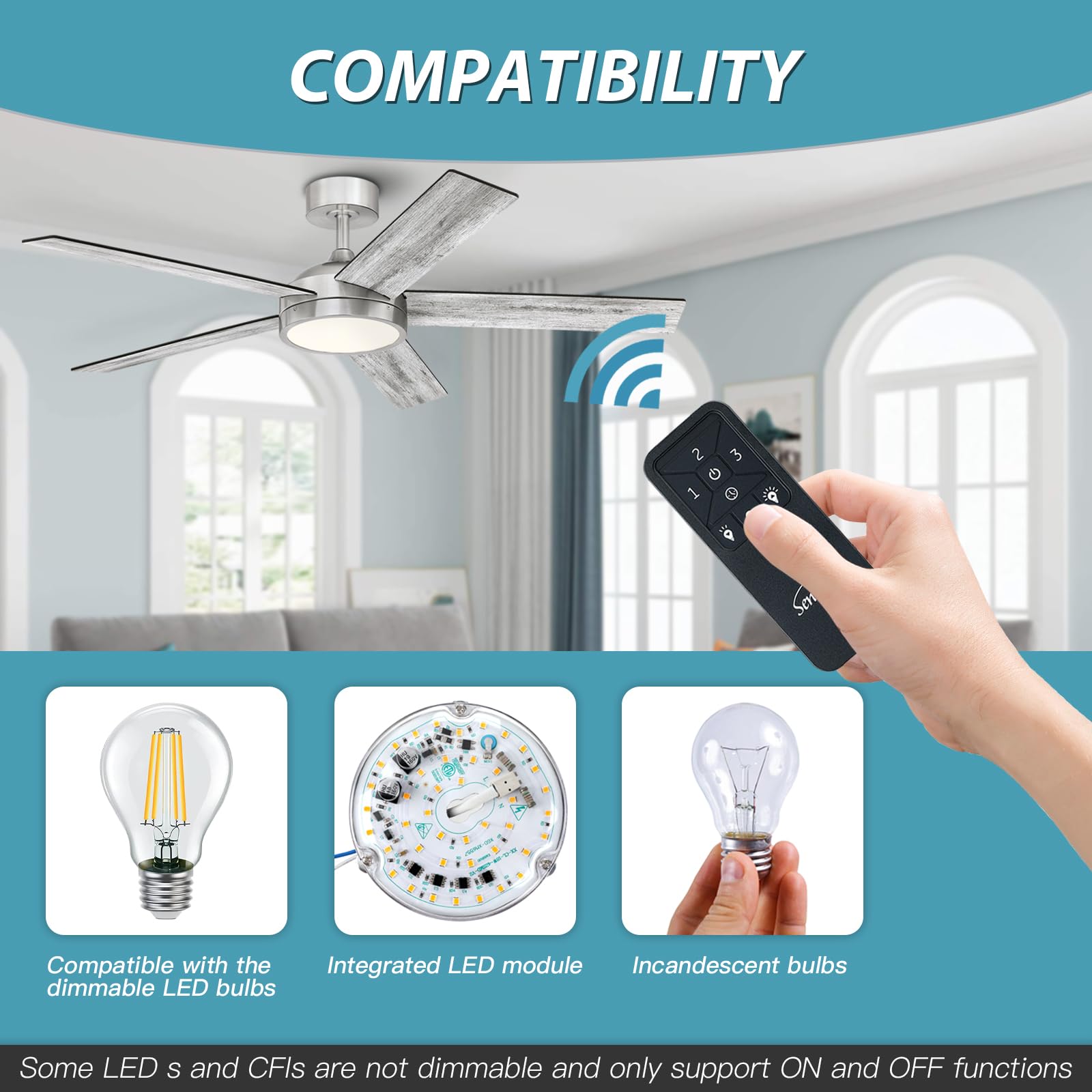 Kit Control Remoto Universal Ventilador Techo Harbor Breeze Hampton Bay Hunter con Regulador Luz de 3 Velocidades