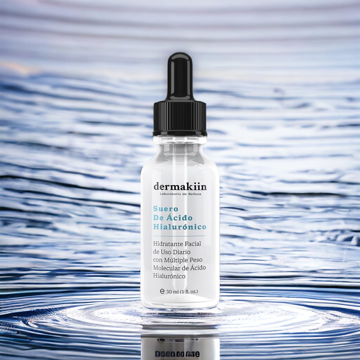 Dermakiin - Suero Antiedad de Ácido Hialurónico - Suero Fortificante Vegano con Ácido Hialurónico Multimolecular e Ingredientes Naturales - Para todo tipo de piel - 30 ml