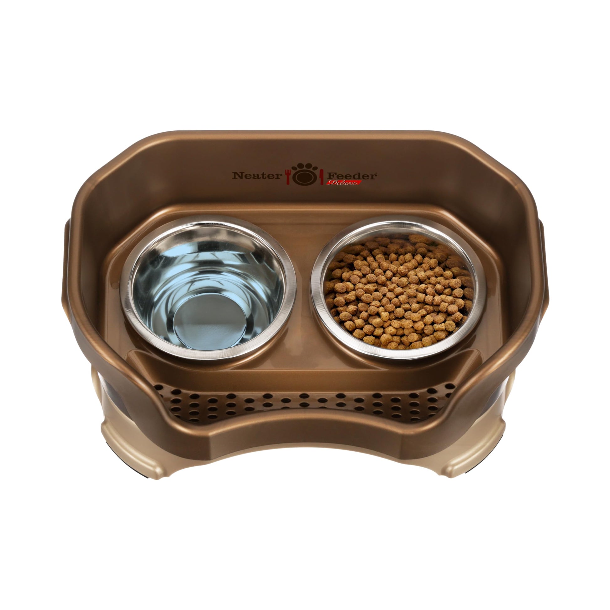 Comedero Elevado Neater Feeder Deluxe Bronze Antiderrame para Gatos