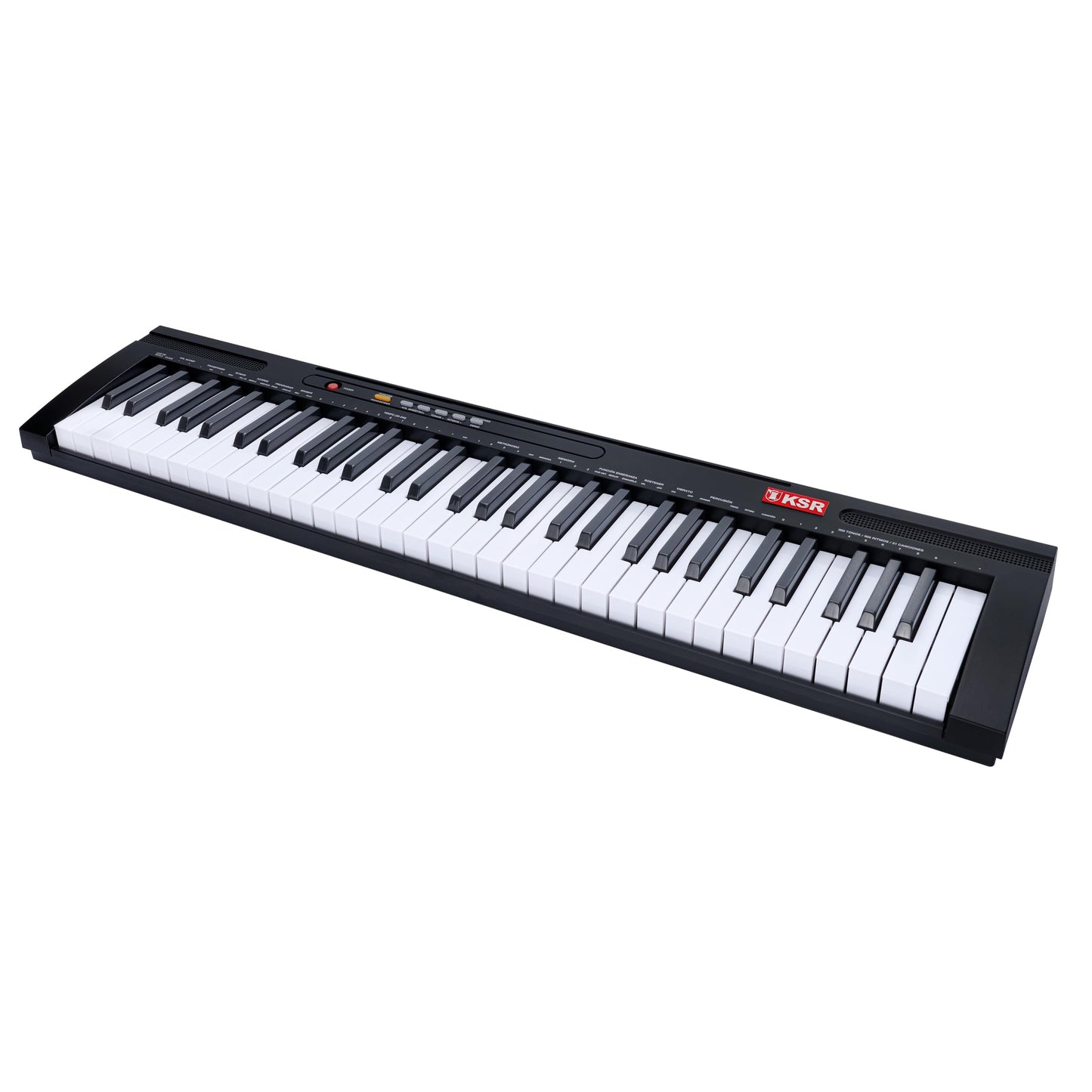 Teclado Musical Kaiser Negro con 61 Teclas Iluminadas y Más Funciones MTC-5500