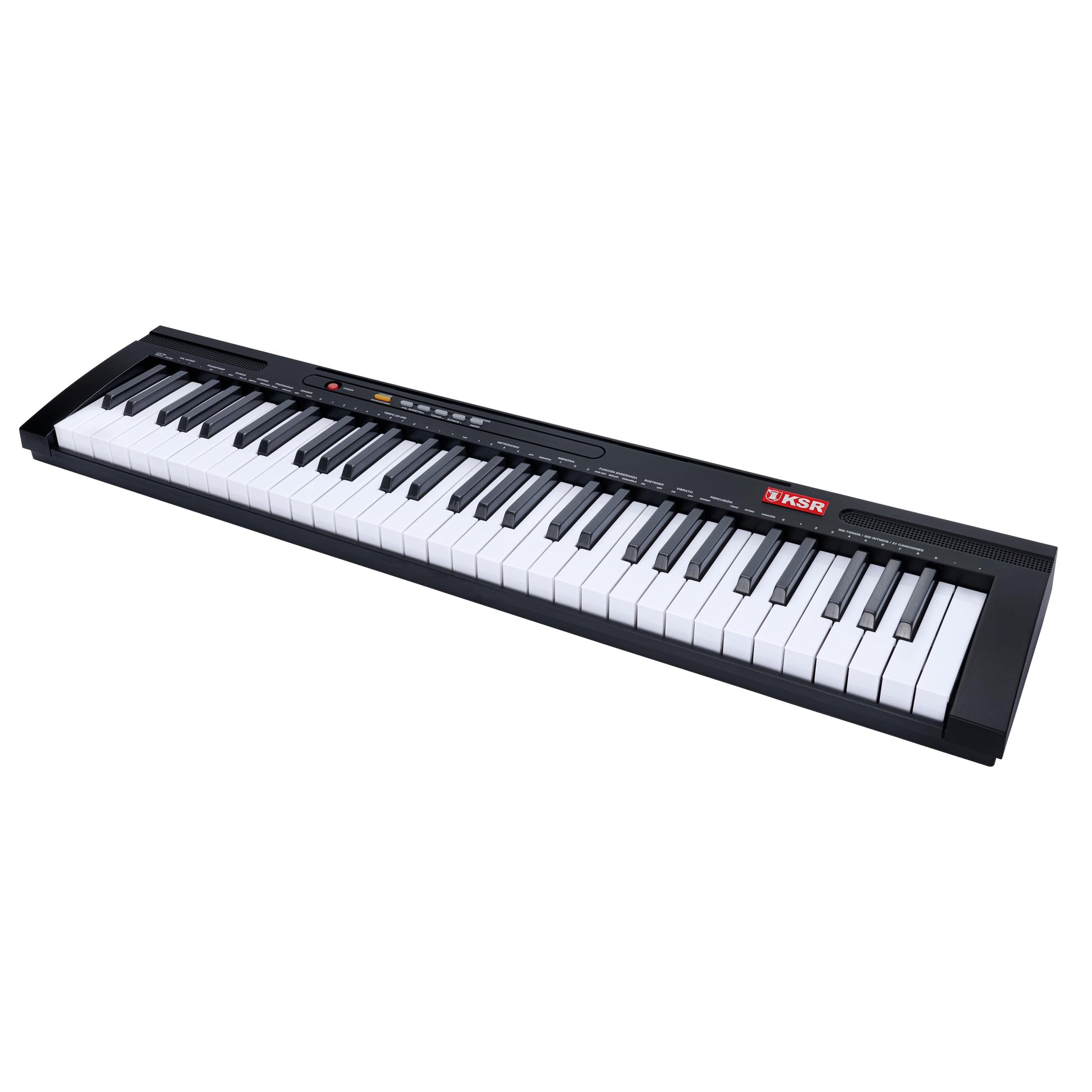 Teclado Musical Kaiser Negro con 61 Teclas Iluminadas y Más Funciones MTC-5500