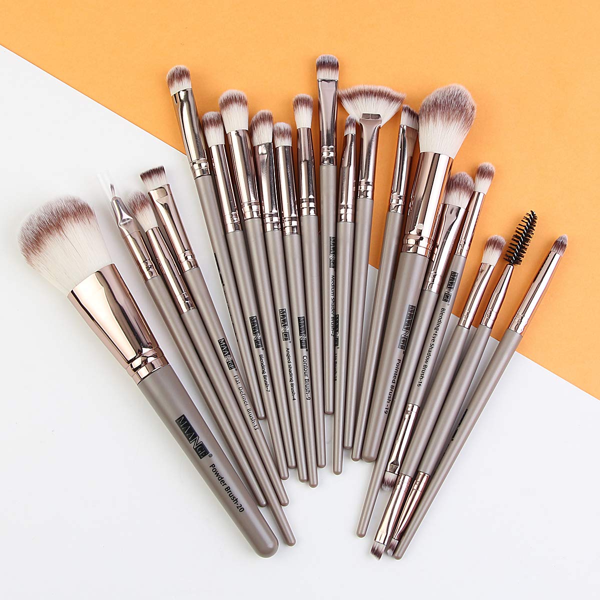 Set de Brochas de Maquillaje MAANGE Champán 20 Piezas Profesionales
