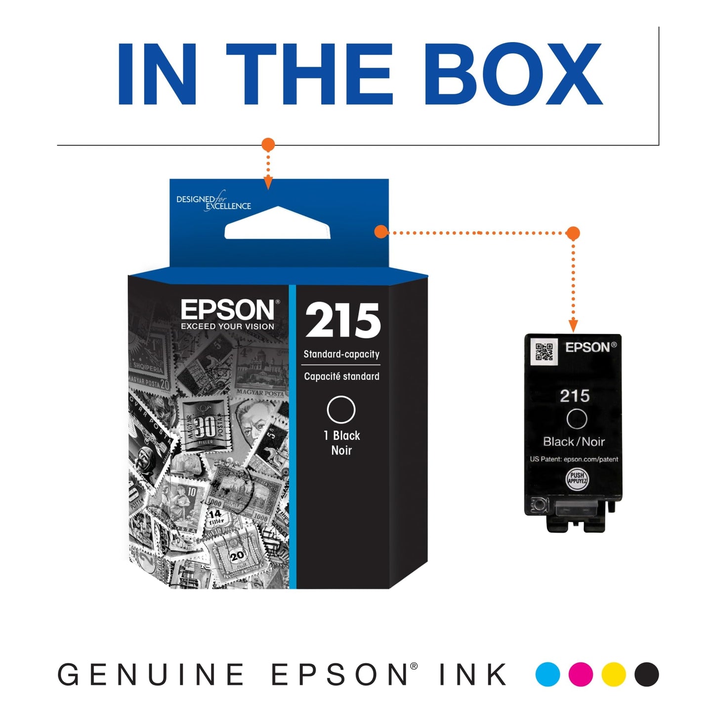 Repuesto de Tinta Epson Negro T215120 para WF-100